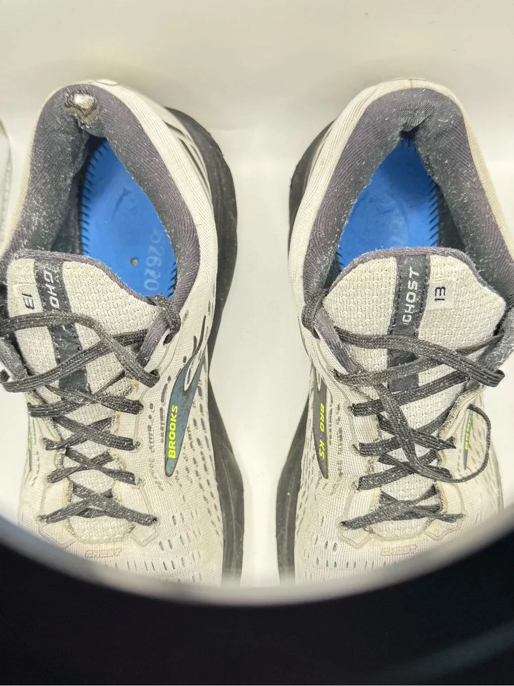 Brooks Ghost 13 Run Visible White Men Night Running Shoes 1103481D129